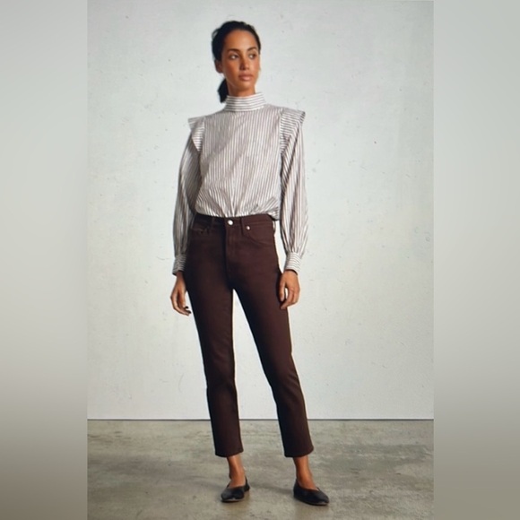 Everlane Pants - Everlane Size 25 The Original Cheeky Crop Jean in clove brown Organic cotton.